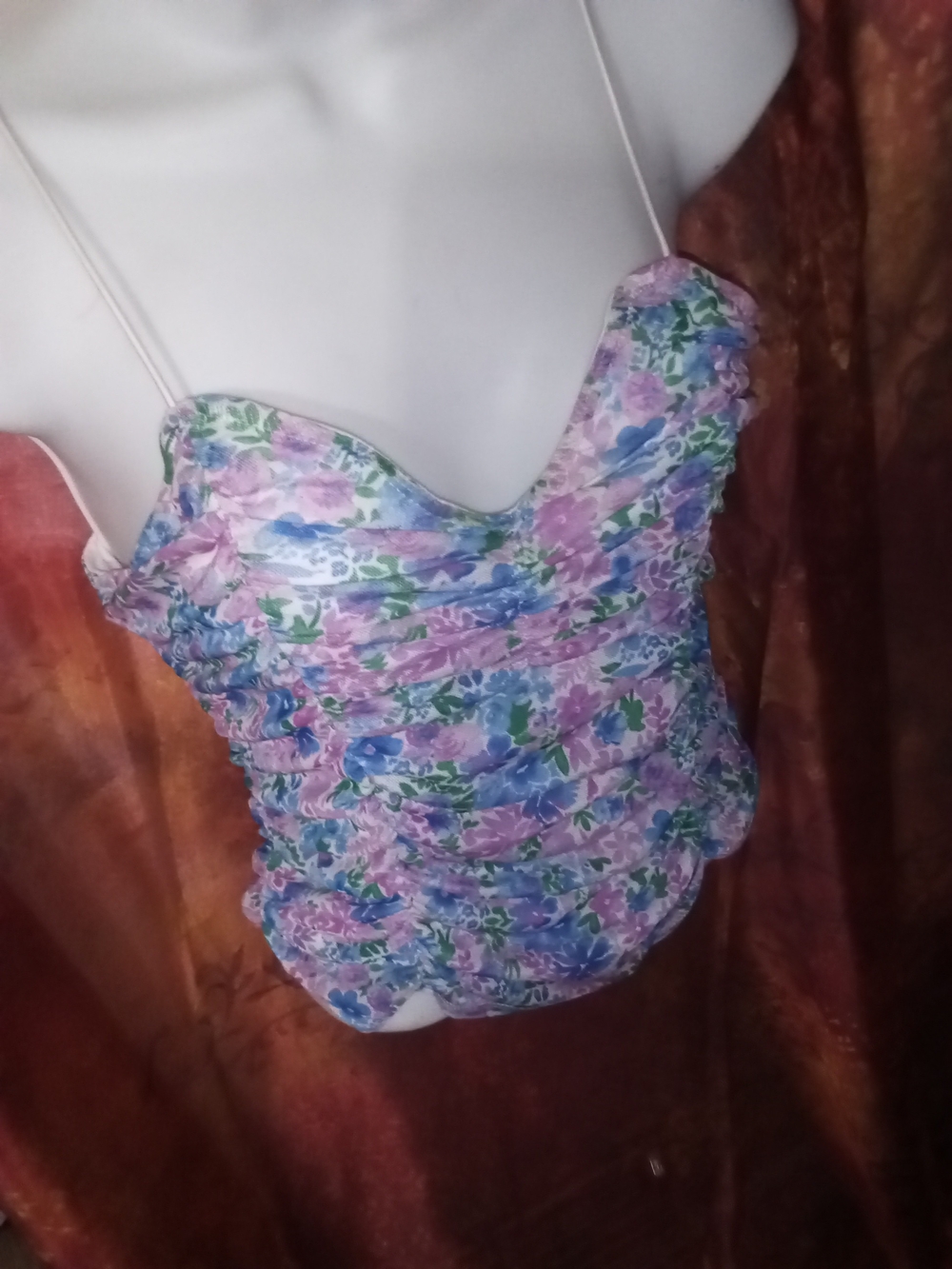 No Boundaries Spaghetti Strap Floral Top Size S 3-5